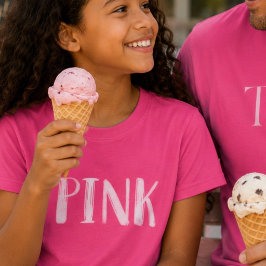 Moderne pret pale waterverf roze op flamingo roze t-shirt