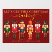 Moderne pret rode Notenkraker Winkel Raamsticker (Vel)