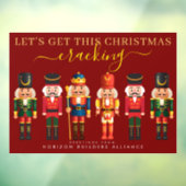 Moderne pret rode Notenkraker Winkel Raamsticker (Vel 3)