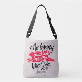 Moderne Pret Rood Konijn Liefde Hardlopen Motivati Crossbody Tas