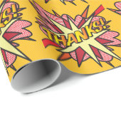 Moderne pret typografische BEDANKT Bedankt Cadeaupapier (Rol Hoek)