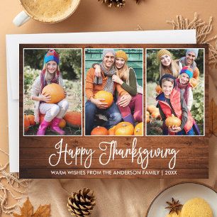 Moderne pretentieloze kalligrafie Thanksgiving hou Feestdagenkaart