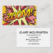 Moderne Pretentieloze Typografische Strip ZOOM Visitekaartje (Voorkant / Achterkant)