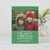 Moderne pretkerst 1 horizontale foto MCM Feestdagenkaart (Staand voorkant)