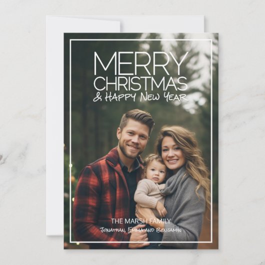 Moderne pretkerst - 1 volledige foto feestdagenkaart (Voorkant)