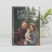 Moderne pretkerst - 1 volledige foto feestdagenkaart (Staand voorkant)