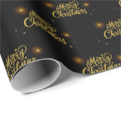 Moderne Prettig Kerstfeest Cadeaupapier (Rol Hoek)