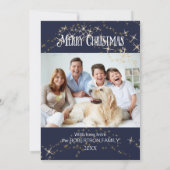 Moderne prettige eenvoudige kerstboomfamilie (Achterkant)