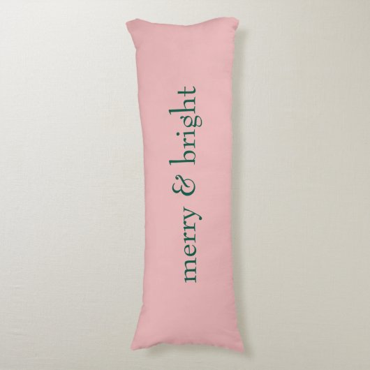 Moderne prettige feestdag en heldere kerstfeestdag lichaamskussen (Voorkant Verticaal)