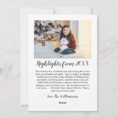 Moderne Prettige feestdagen 2 foto Aangepaste teks Feestdagenkaart (Achterkant)