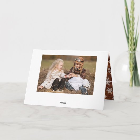 Moderne Prettige feestdagen 2-FOTO-kerst Kaart (Achterkant)