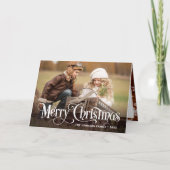 Moderne Prettige feestdagen 2-FOTO-kerst Kaart (Voorkant)