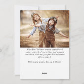 Moderne Prettige feestdagen 2-fotokerstgroet Feestdagenkaart (Achterkant)