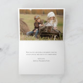 Moderne Prettige feestdagen 2-fotokerstkaart (Binnen)