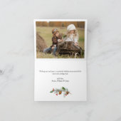 Moderne Prettige feestdagen 2-fotokerstkaart Kaart (Binnen)