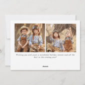 Moderne Prettige feestdagen 3-fotokerstgroet Feestdagenkaart (Achterkant)