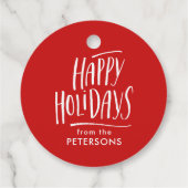 Moderne Prettige feestdagen Bedankjes Labels (Achterkant)