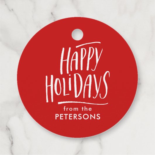 Moderne Prettige feestdagen Bedankjes Labels (Achterkant)