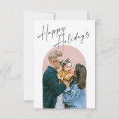 Moderne Prettige feestdagen Bedankkaart (Voorkant)