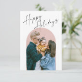 Moderne Prettige feestdagen Bedankkaart (Staand voorkant)