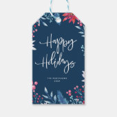 Moderne prettige feestdagen cadeaulabel (Voorkant)