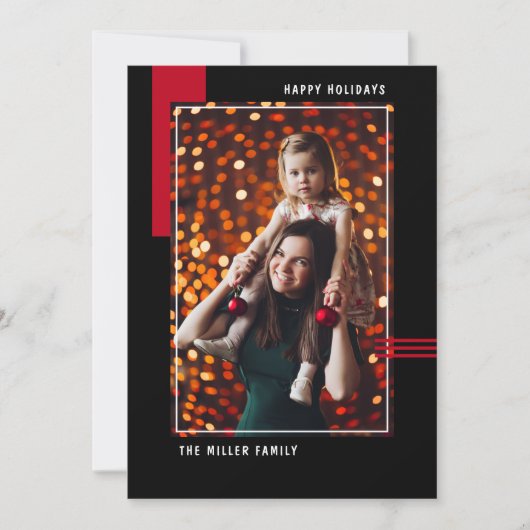 Moderne Prettige Feestdagen Eenvoudige Geometrisch (Voorkant)