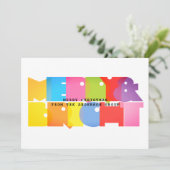 Moderne prettige feestdagen feestdagenkaart (Staand voorkant)