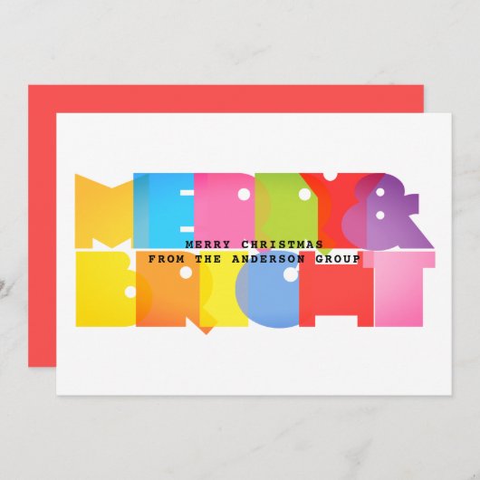 Moderne prettige feestdagen feestdagenkaart (Voorkant / Achterkant)