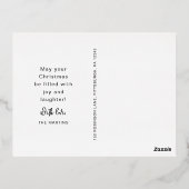 Moderne Prettige feestdagen foto (Achterkant)