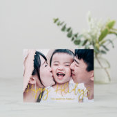 Moderne Prettige feestdagen foto (Staand Voorkant)