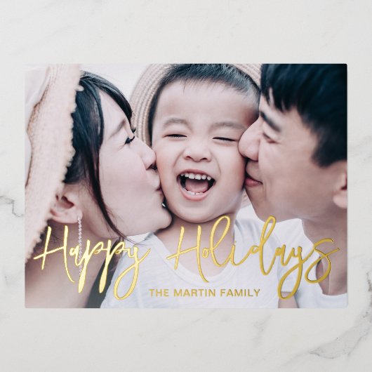 Moderne Prettige feestdagen foto (Voorkant)