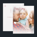 Moderne Prettige feestdagen foto met rood handgesc<br><div class="desc">Dit moderne prettige feestdagen rode handgeschreven briefkaart van de manuscriptfotovakantie is perfect voor uw minimalistische shabby chic boho rode en witte vakantiegroet. De minimale witte handgeschreven kalligrafie is delicaat en robuust, terwijl het klasje en elegant blijft. U zult vinden dat alles over dit product editable is, zodat voel vrij om...</div>