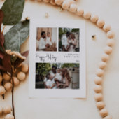 Moderne Prettige feestdagen Gecentreerd met drie f Feestdagenkaart