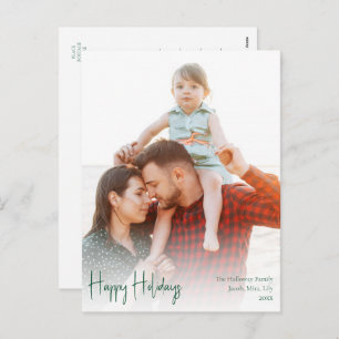 Moderne Prettige feestdagen Groen Manuscript Volle