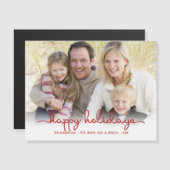 Moderne Prettige feestdagen handmatige platte foto (Voorkant / Achterkant)