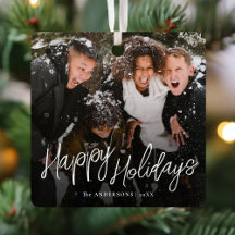 Moderne Prettige feestdagen kerstfoto