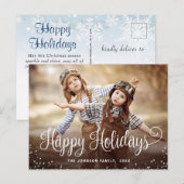 Moderne Prettige feestdagen kerstgroet Briefkaart (Voorkant / Achterkant)