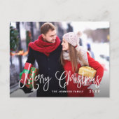 Moderne Prettige feestdagen kerstgroet Briefkaart (Voorkant)