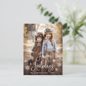 Moderne Prettige feestdagen kerstgroet Briefkaart (Staand voorkant)