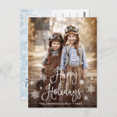 Moderne Prettige feestdagen kerstgroet Briefkaart (Voorkant / Achterkant)