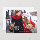 Moderne Prettige feestdagen kerstgroet Briefkaart (Voorkant / Achterkant)