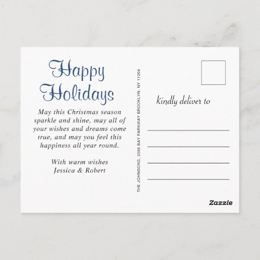 Moderne Prettige feestdagen kerstgroet Briefkaart (Achterkant)