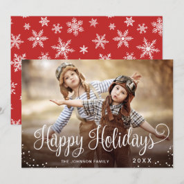 Moderne Prettige feestdagen kerstgroet Feestdagenkaart