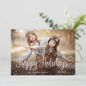 Moderne Prettige feestdagen kerstgroet Feestdagenkaart (Staand voorkant)