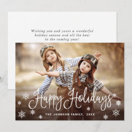 Moderne Prettige feestdagen kerstgroet Feestdagenkaart