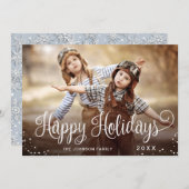 Moderne Prettige feestdagen kerstgroet Feestdagenkaart (Voorkant / Achterkant)