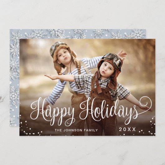 Moderne Prettige feestdagen kerstgroet Feestdagenkaart (Voorkant / Achterkant)