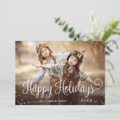 Moderne Prettige feestdagen kerstgroet Feestdagenkaart (Staand voorkant)