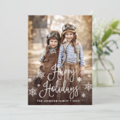 Moderne Prettige feestdagen kerstgroet Feestdagenkaart (Staand voorkant)