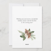 Moderne Prettige feestdagen kerstgroet Feestdagenkaart (Achterkant)